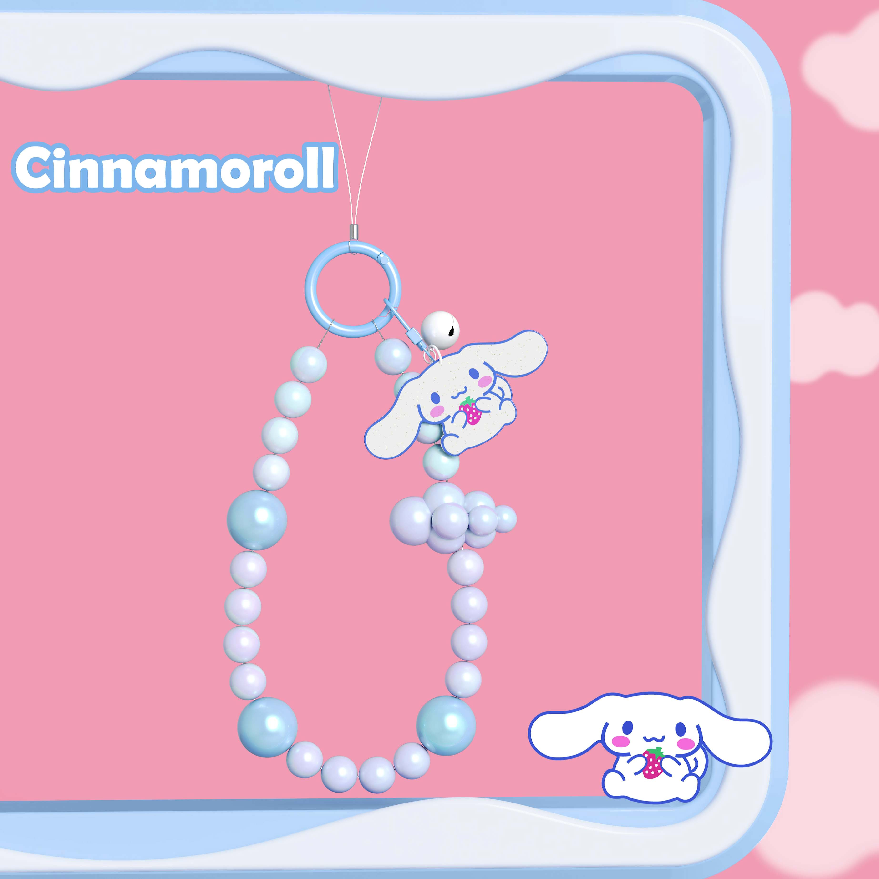 Sanrio Cinnamoroll Beaded Charm Mobile Phone Wrist Strap