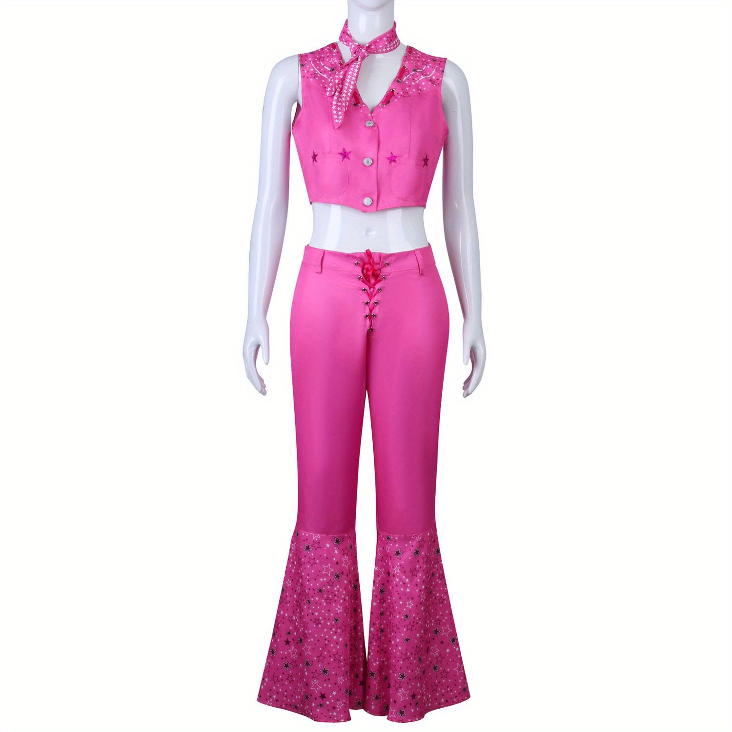 5pcs 70s Costume For Women 70s Disco Costume Pants Bell Bottom Flared Pants  Hippie Vintage Style Clothing (Larger Size)
