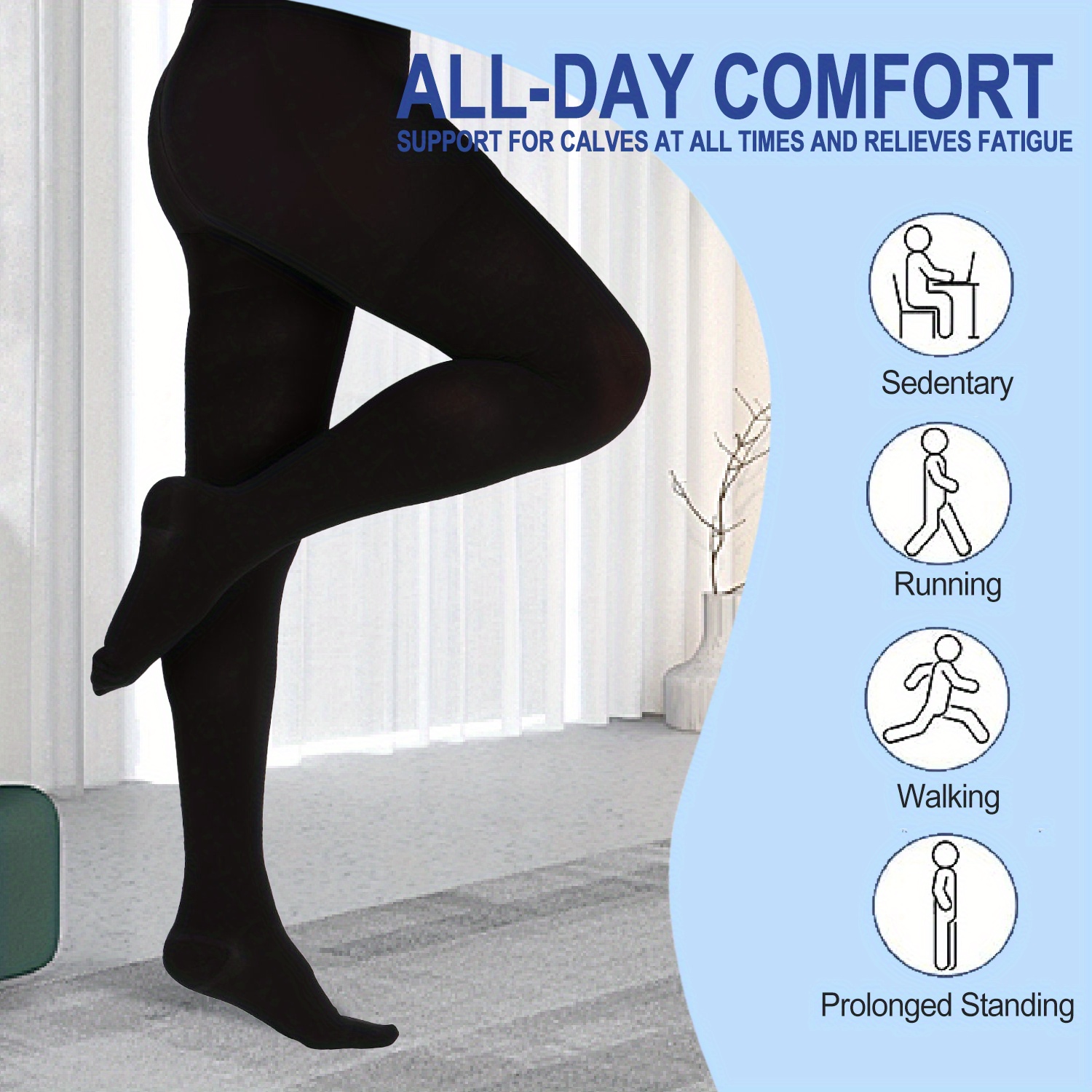  Ktinnead Compression Pantyhose for Women and Men, Closed Toe  Medical Compression Stockings, 20-30 mmHg Graduated Compression Pantyhose :  Health & Household