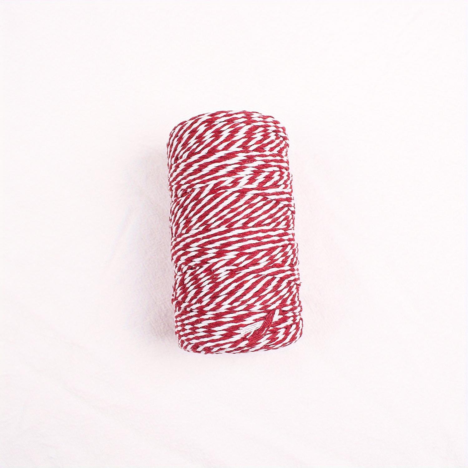 White Red Macrame Rope, Twisted Cord Red White