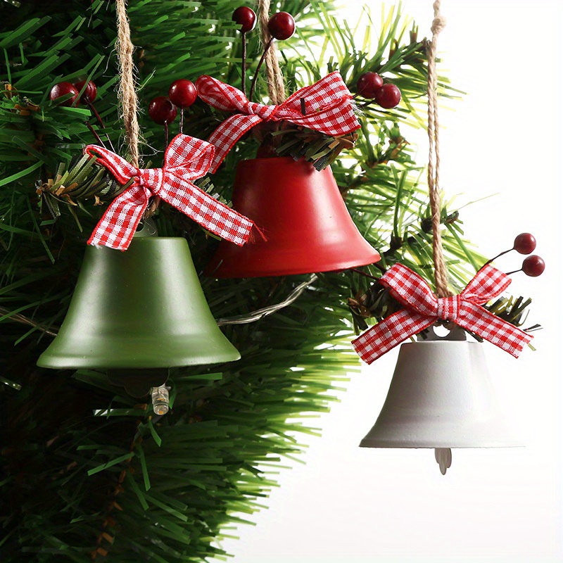 GREEN BELLS for Holiday Decoration-festive Green 3 Bells 