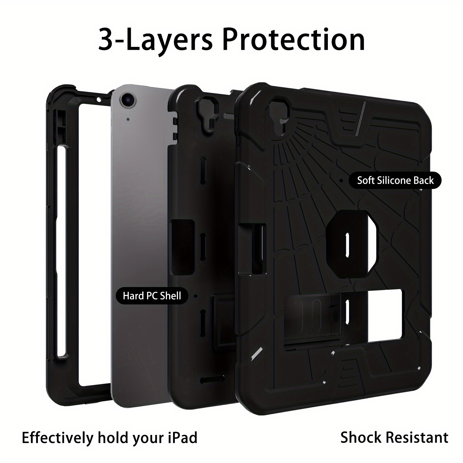 Protection Case for Apple iPad Air 10.9 (4th Generation 2020 and 5th  Generation 2022) - Black