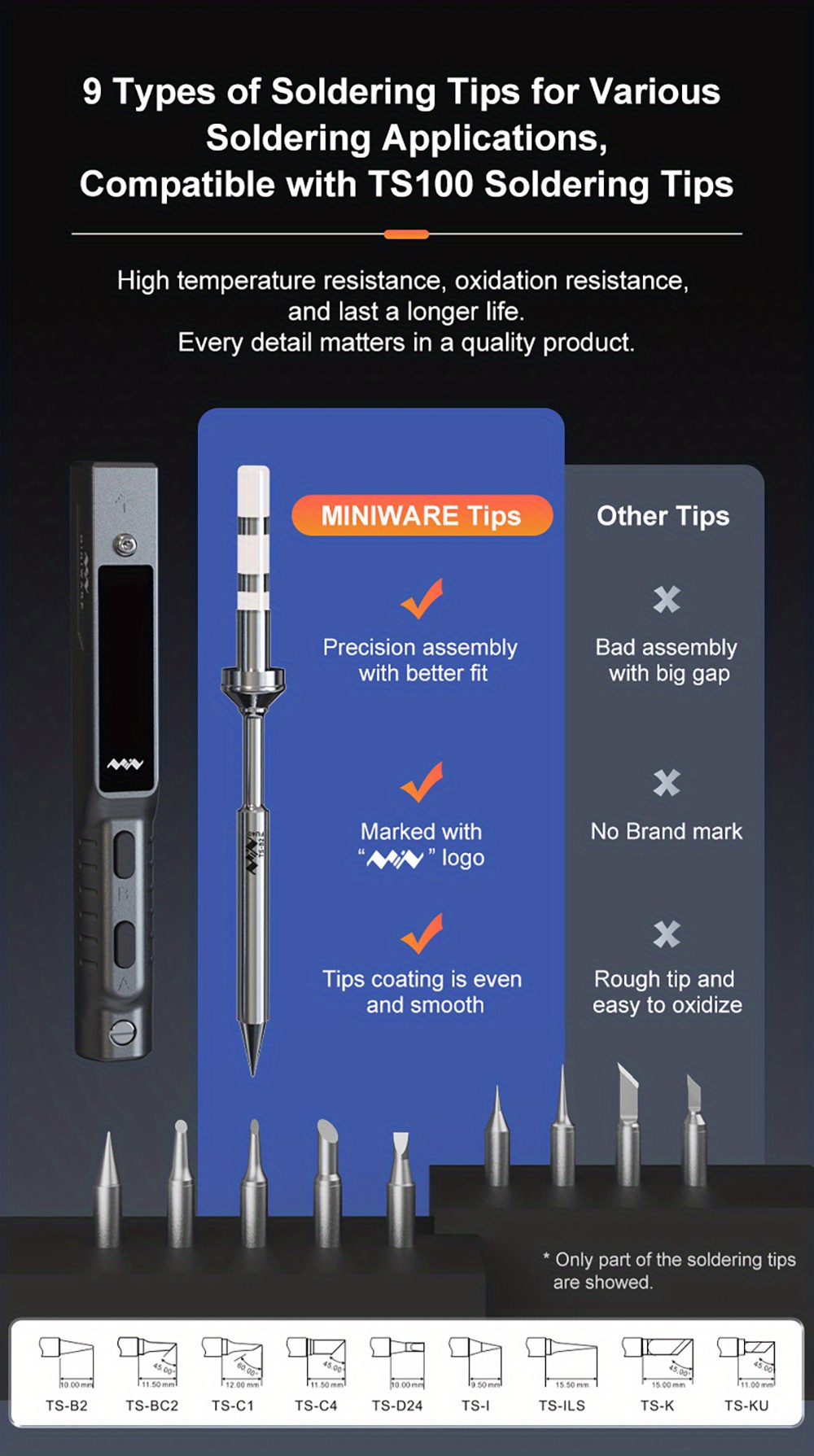 Original Ts101 Typec Electric Soldering Iron Adjustable Temperature