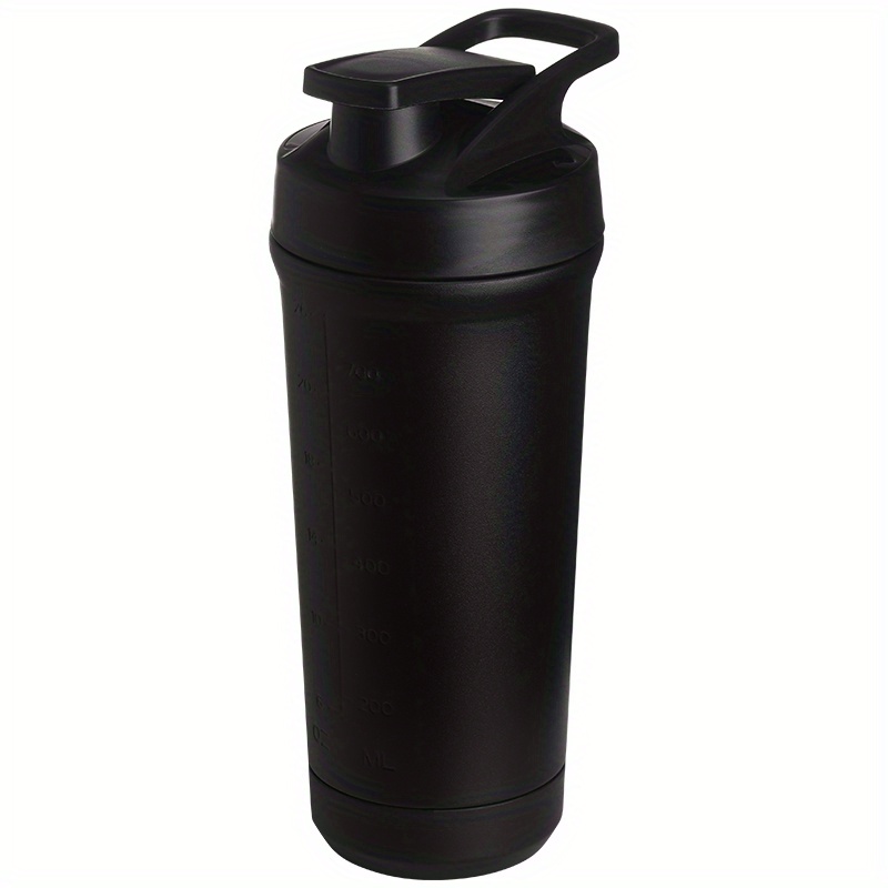 Gym Water Bottles - 24 oz. Shaker Bottle w/ Mixer & Handle