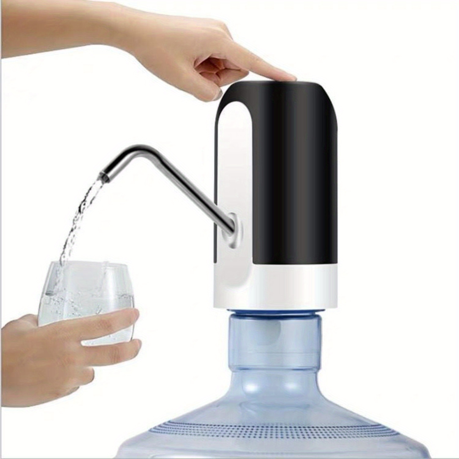Water Bottle Pump, Electric Drinking Water Pump Water Cooler Bottle Pump, 5  Gallon Water jug Dispenser Battery with Switch, Portable Wireless Mini