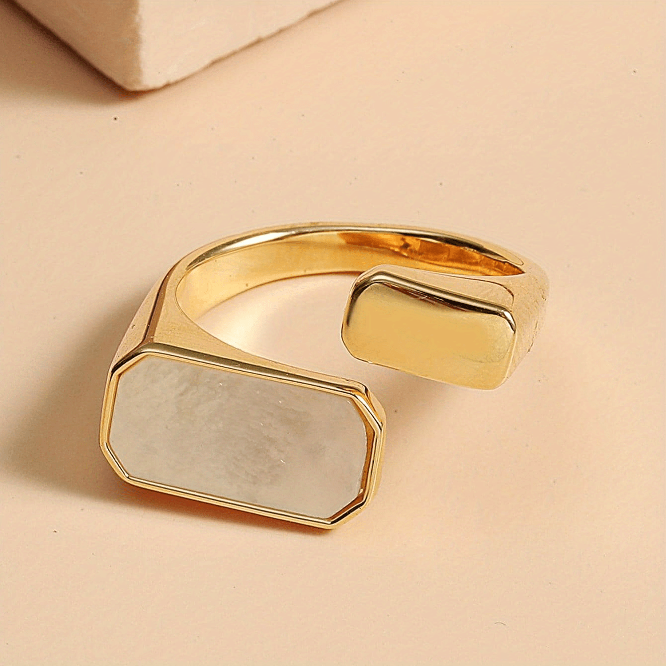 Elegant Vintage- Seashell For Women - Titanium Steel With Plating, Ideal For Weddings & Casual Attire, Wedding Accessory|vintageinspired Design|open Band Ring, Wedding Jewelry