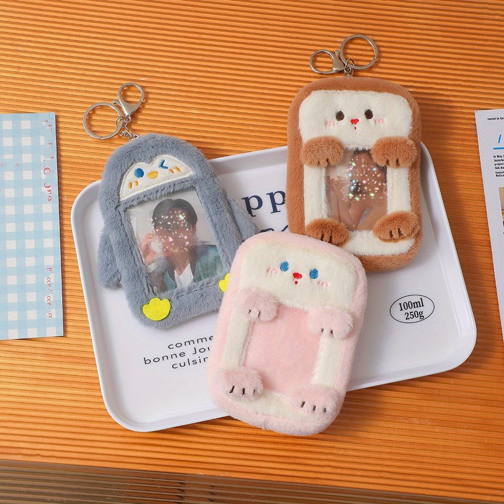 Animal Plush Card Holder For Collecting Id Cards Photos And - Temu