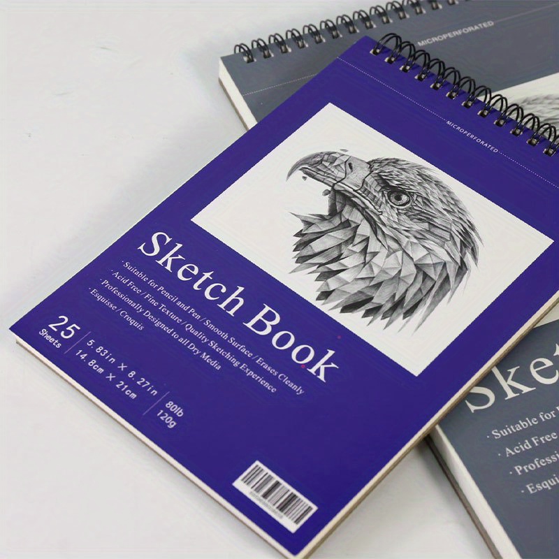 Sketchbook A5 Blank Drawing Book Student Art Sketchbook Drawing Book 4.23oz  Sketchbook