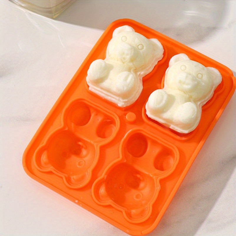 1pc Home Use Silicone Cartoon Ice Cube Tray For Baby Food, Freezer