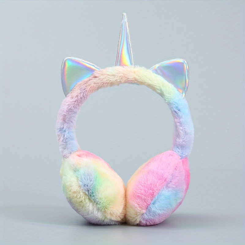 TEMU 1pc Unicorn Earmuffs Ear Covers With Sequins, Ear And Cold Earmuffs