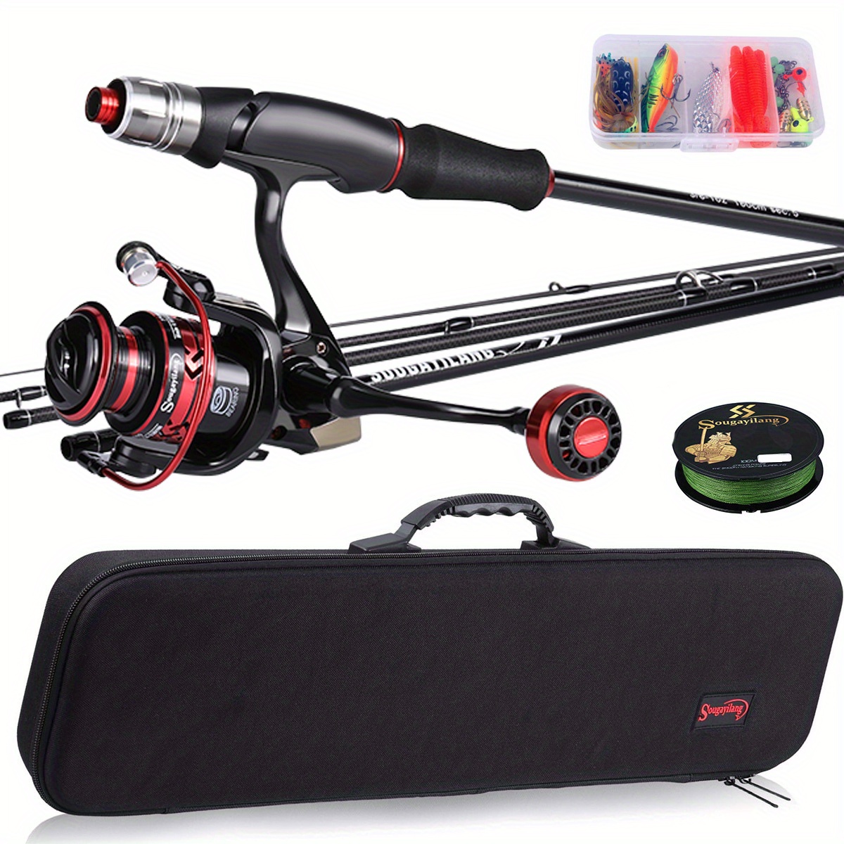 Sougayilang[ Novice ] Fishing Tackle Full Set Included 5 - Temu Canada