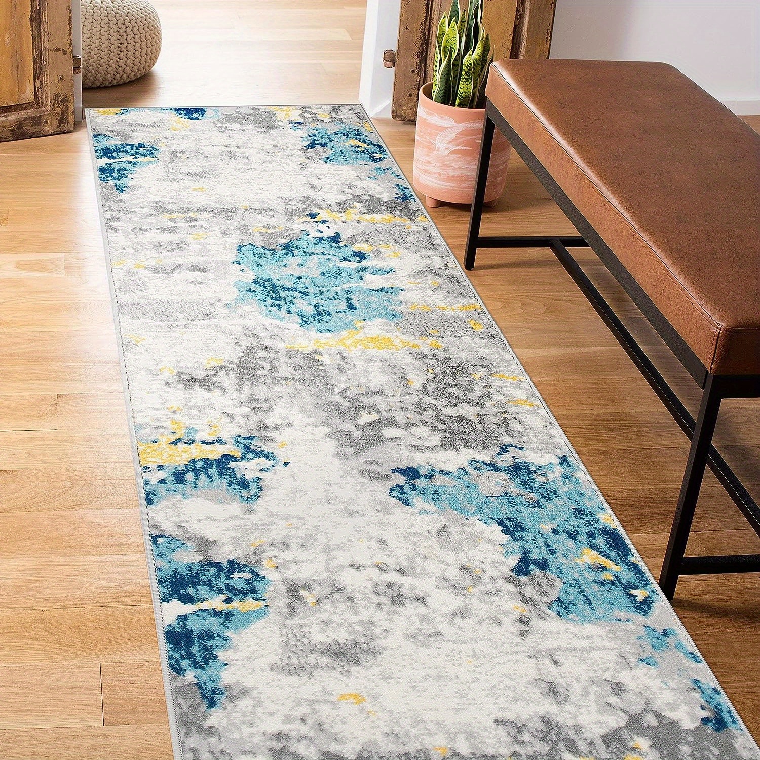 Boho Runner Area Rug, Non Slip Hallway Rug, Washable Stair Carpet Runner  For Hall Living Room Bedroom Sunroom Hardwood Floors - Temu