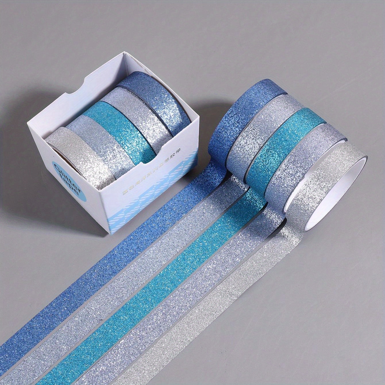 12 Packs: 7 ct. (84 total) Blue Foil & Glitter Crafting Washi Tapes by  Recollections™