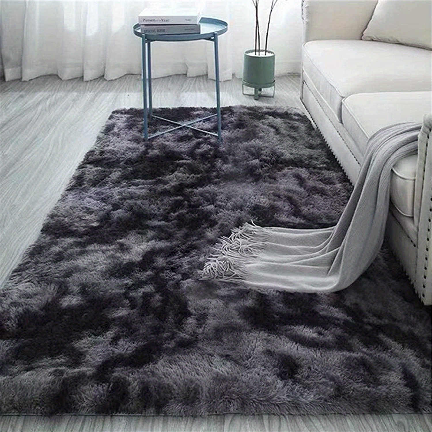  Alfombra pequeña para sala de estar, alfombra de felpa