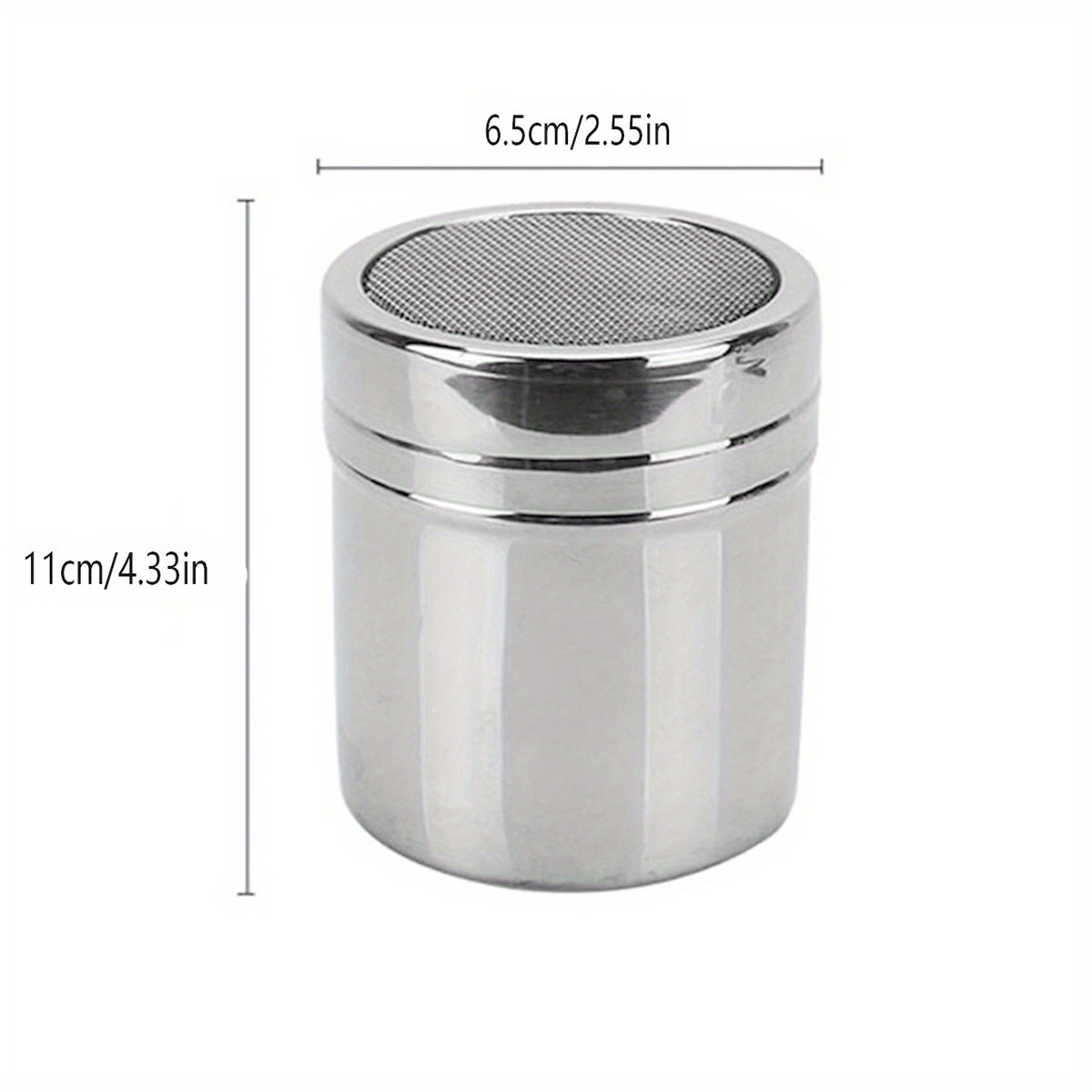 Powdered Sugar Shaker Cocoa Powder Mesh Shaker Powdered - Temu