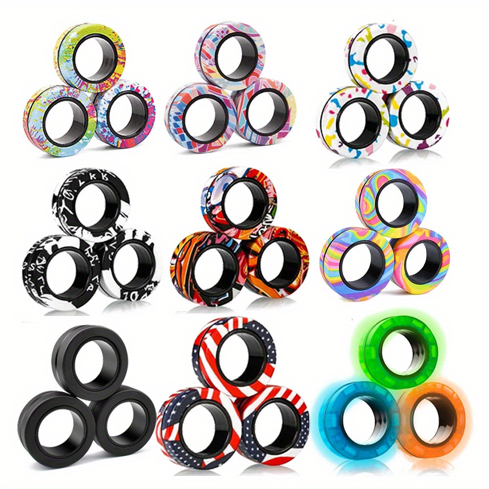 Decompression Ring Ring Fidget Magnet Toys - Temu