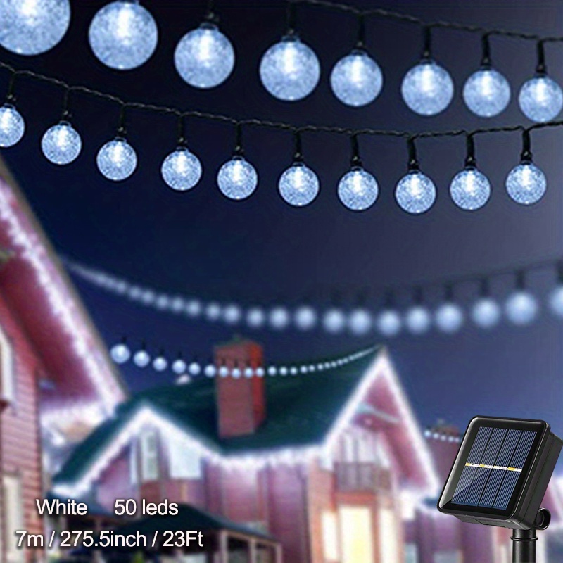 Solar String Lights Outdoor 100Led Crystal Globe LightsWaterproof USB  Battery Powered Patio Light forOutdoor Camping Tent Party