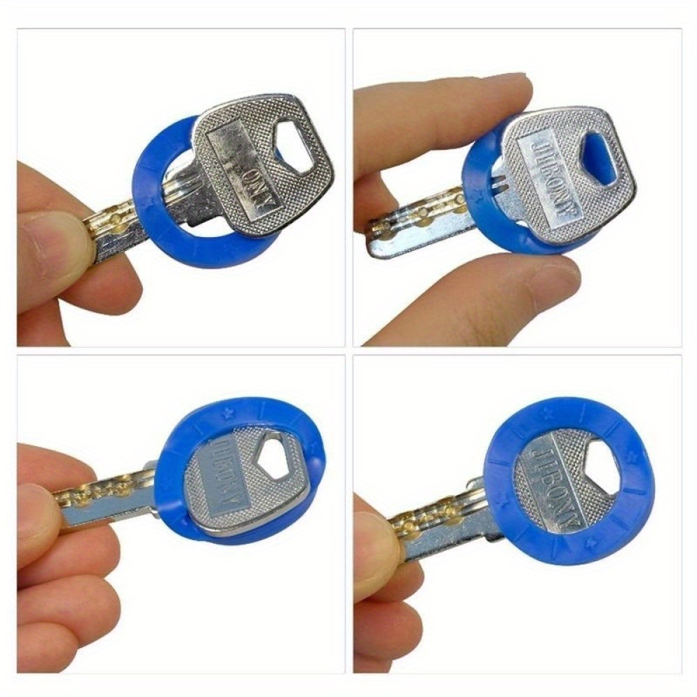 Hollow 8 Colors Soft Rubber Key Cover Identify Door Keys Temu