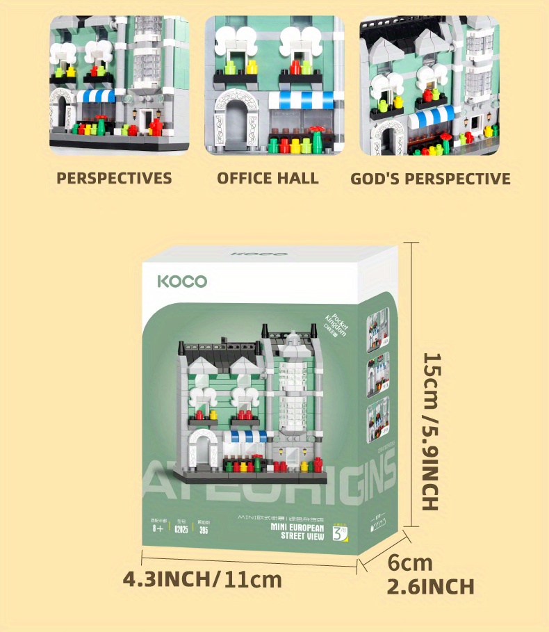 Puzzle Building Blocks For Children, Small Mini Model For Boys, City