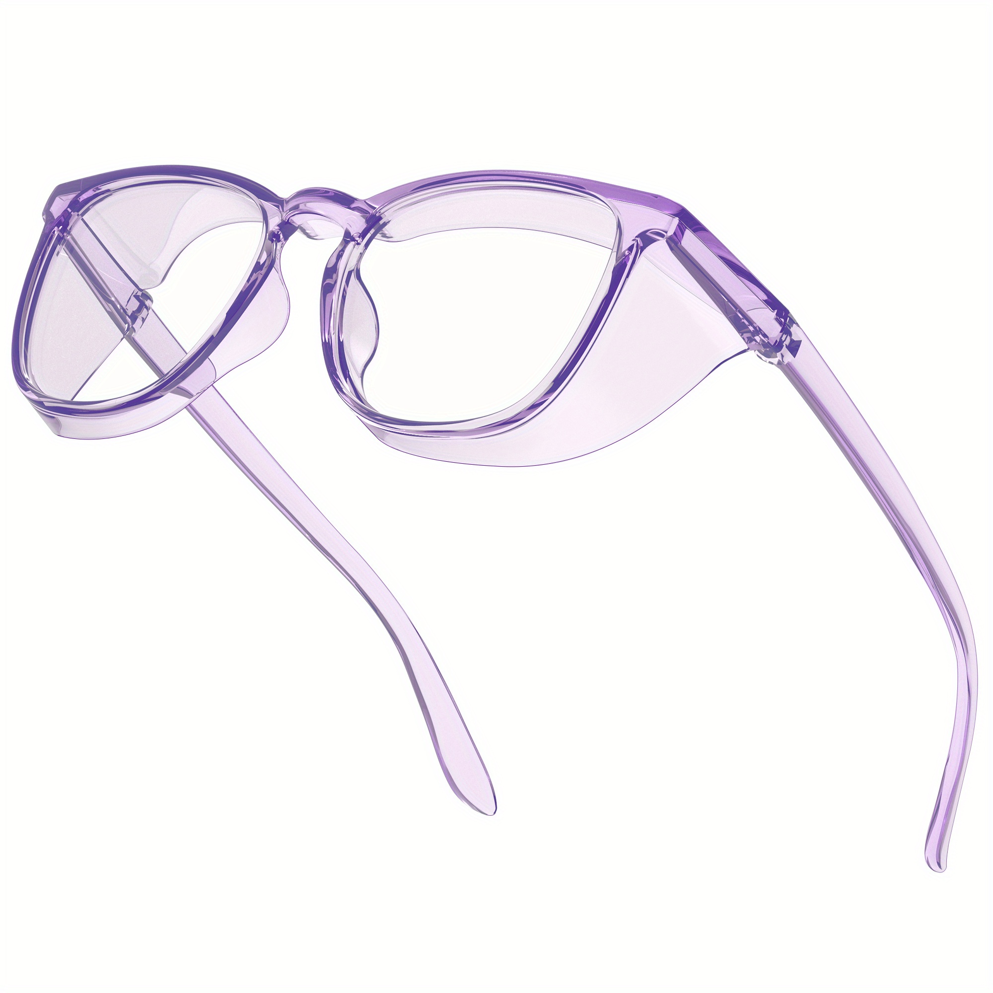 TOREGE Lentes de protección ocular, gafas de seguridad de moda con lentes  transparentes sin niebla, grandes gafas de seguridad para hombres y mujeres