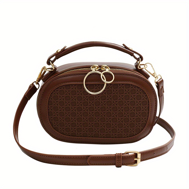 Mini Fashion Round Crossbody Bag, Trendy Pu Shoulder Bag, Women's Elegant  Handbag & Purse - Temu