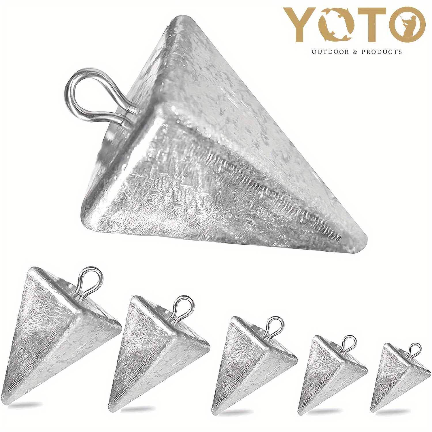 Pyramid Lead Sinkers Fishing Weights Saltwater - Temu
