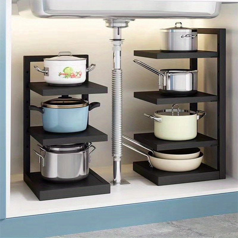 Kitchen Rack Under Sink, Pot Holder, New Multi-layer Adjustable
