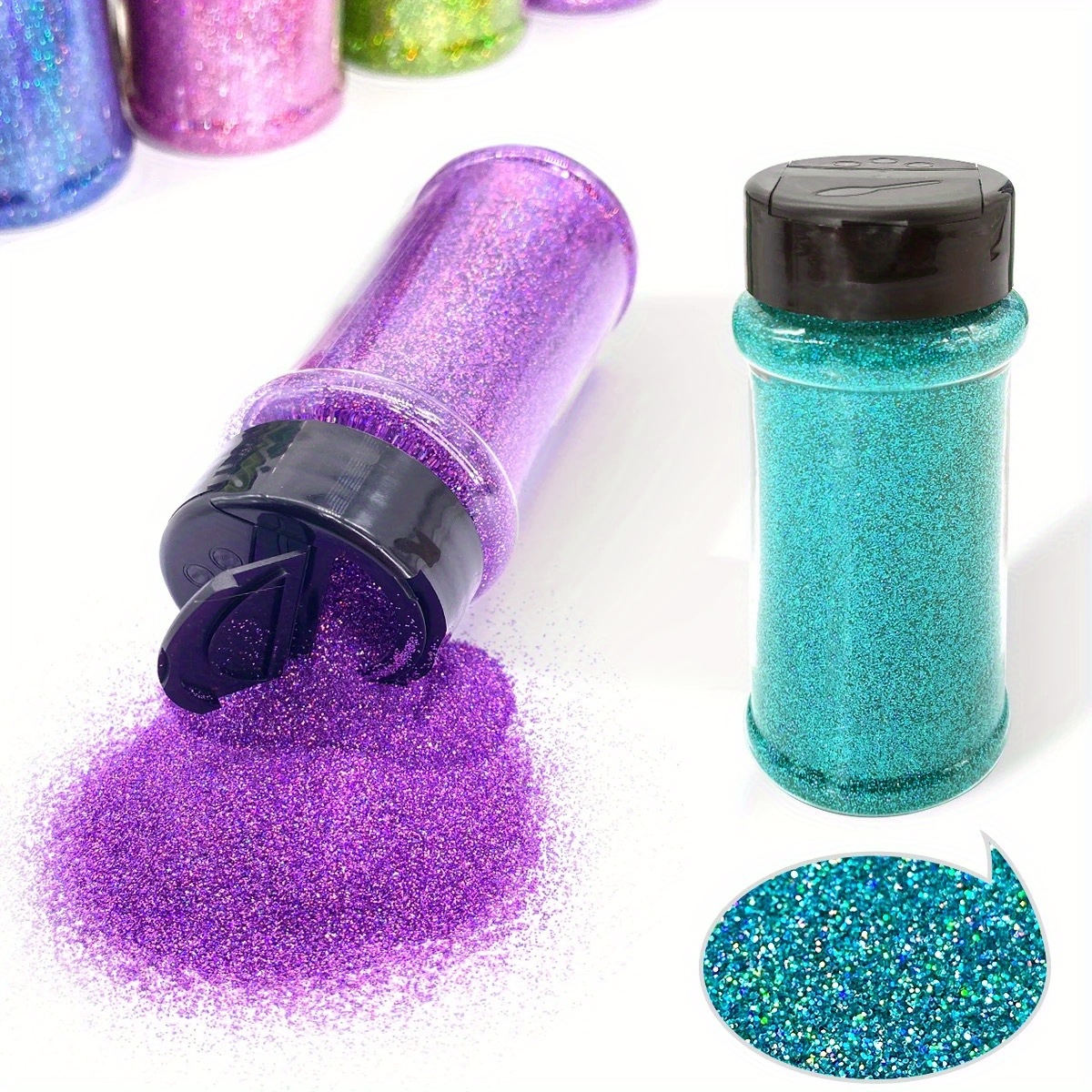 GLITTER PARA UÑAS O MAQUILLAJE 6 FRASCOS