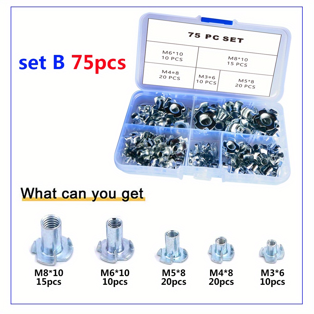 4 Claw T type Insert Nuts 4 Impact Points Four Point Insert - Temu Bulgaria
