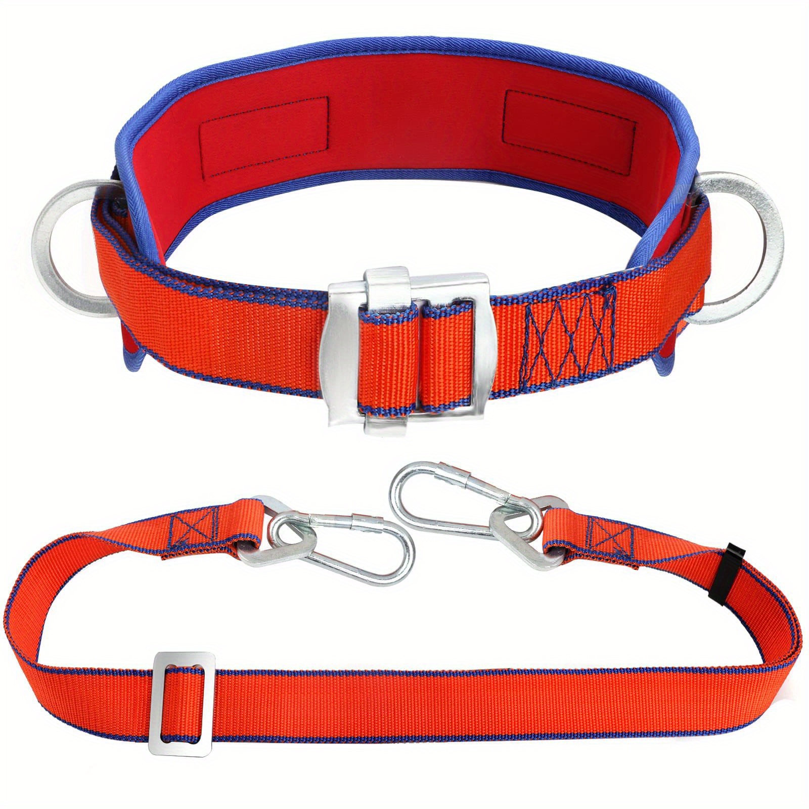 safety belt with adjustable lanyard and updated waist pad tree climbing belt harness safety lanyard fall protection fall kite climbing lanyard ladder safety harness details 1