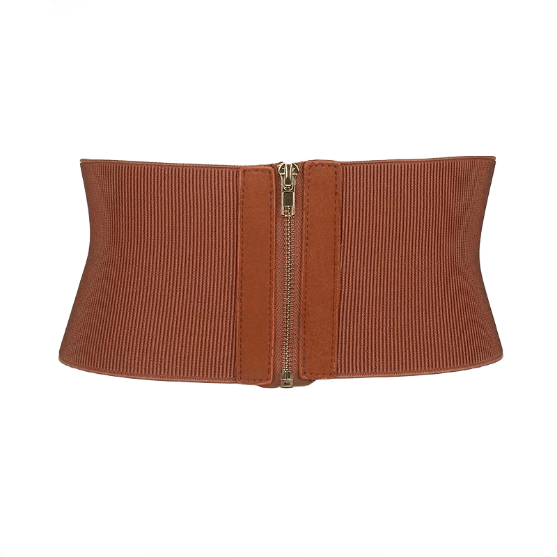 Classic Corset Cinch Waistband Zipper Vintage Solid Color - Temu