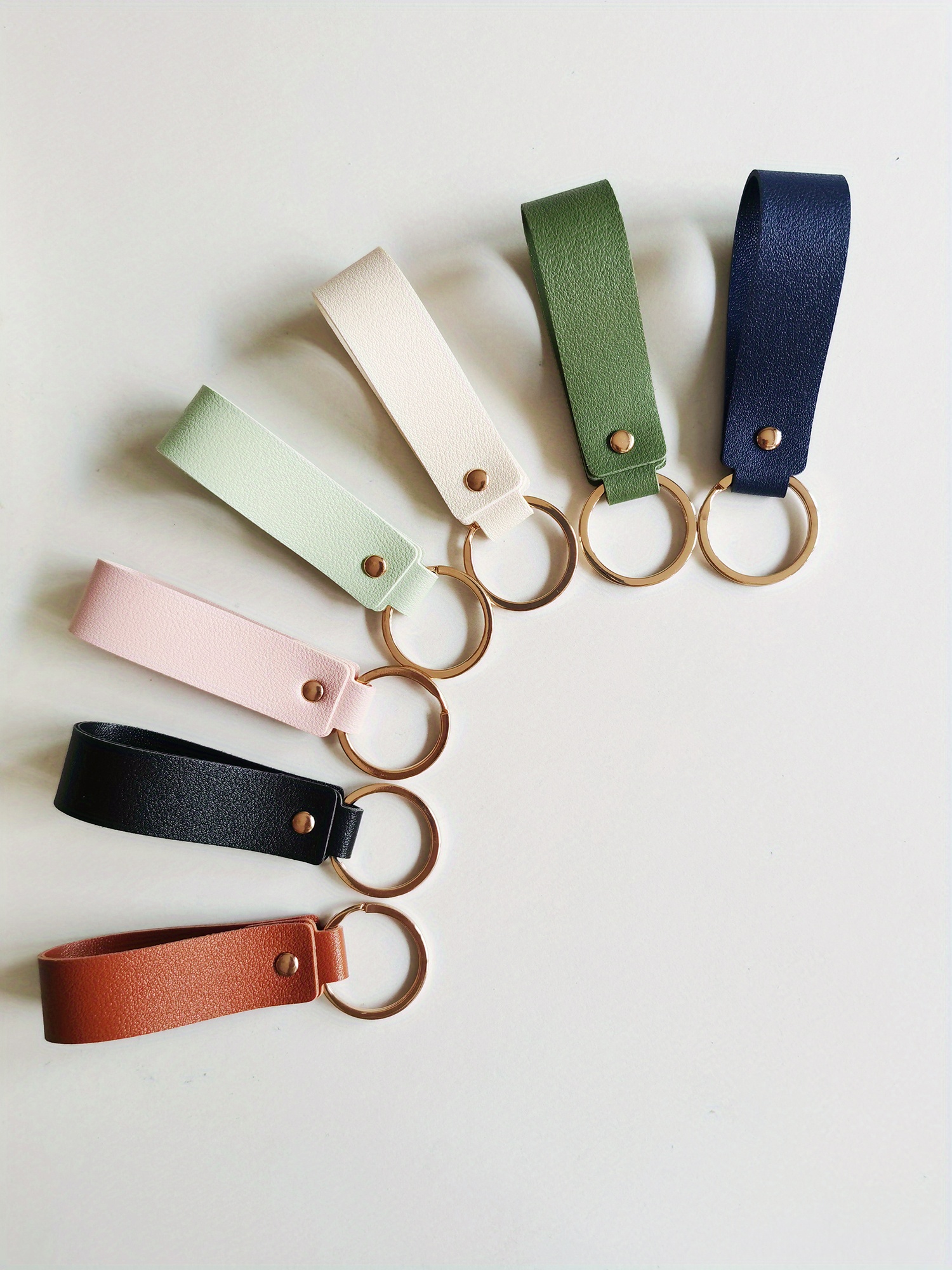 Woven Leather Keychain Bracelet - PU Leather Wristlet Key Holder For Women & Men, Car Keys, Backpack, Outdoor Activities - View #6