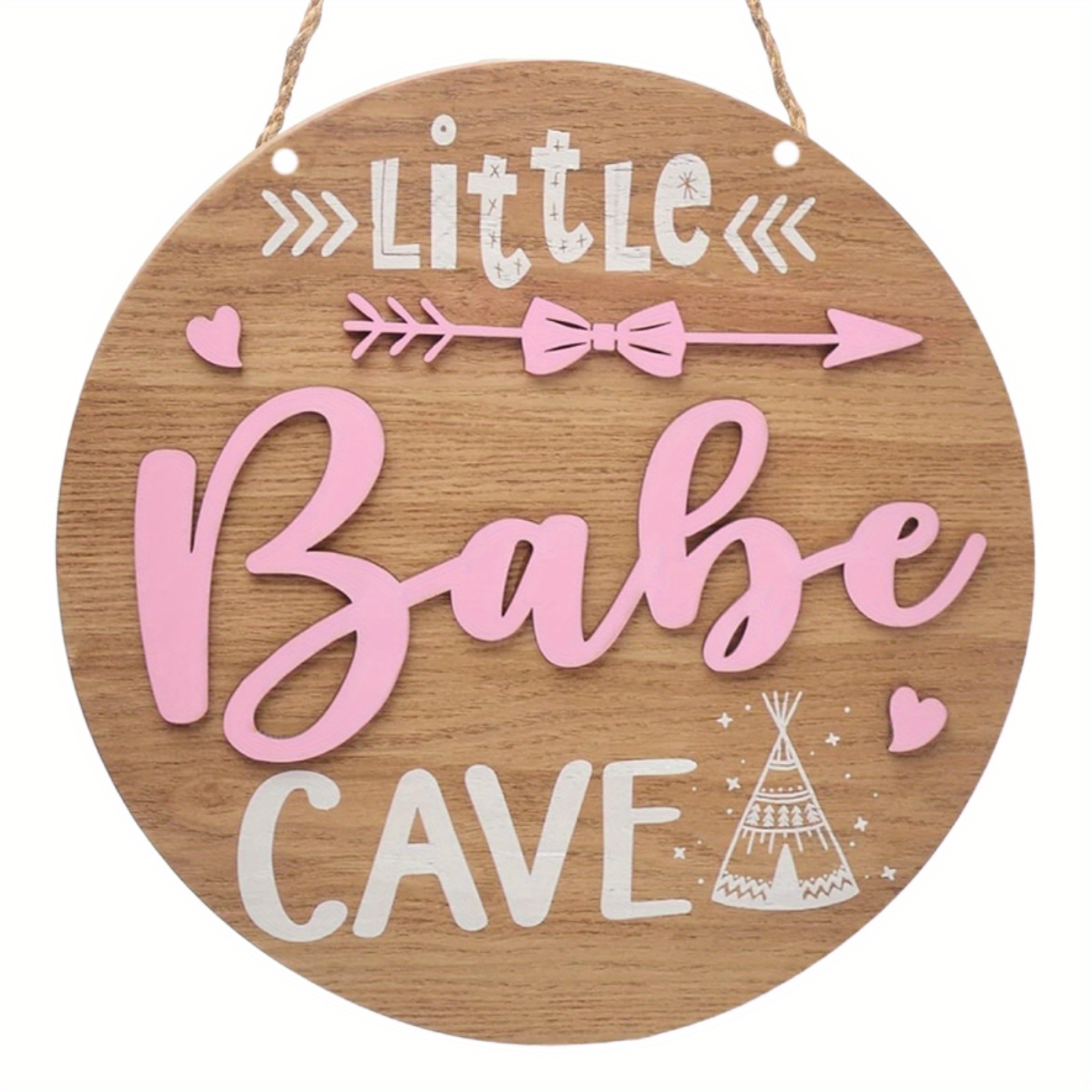 Little Babe Cave Girl Baby Toddler Room Decor Wooden Circle Temu