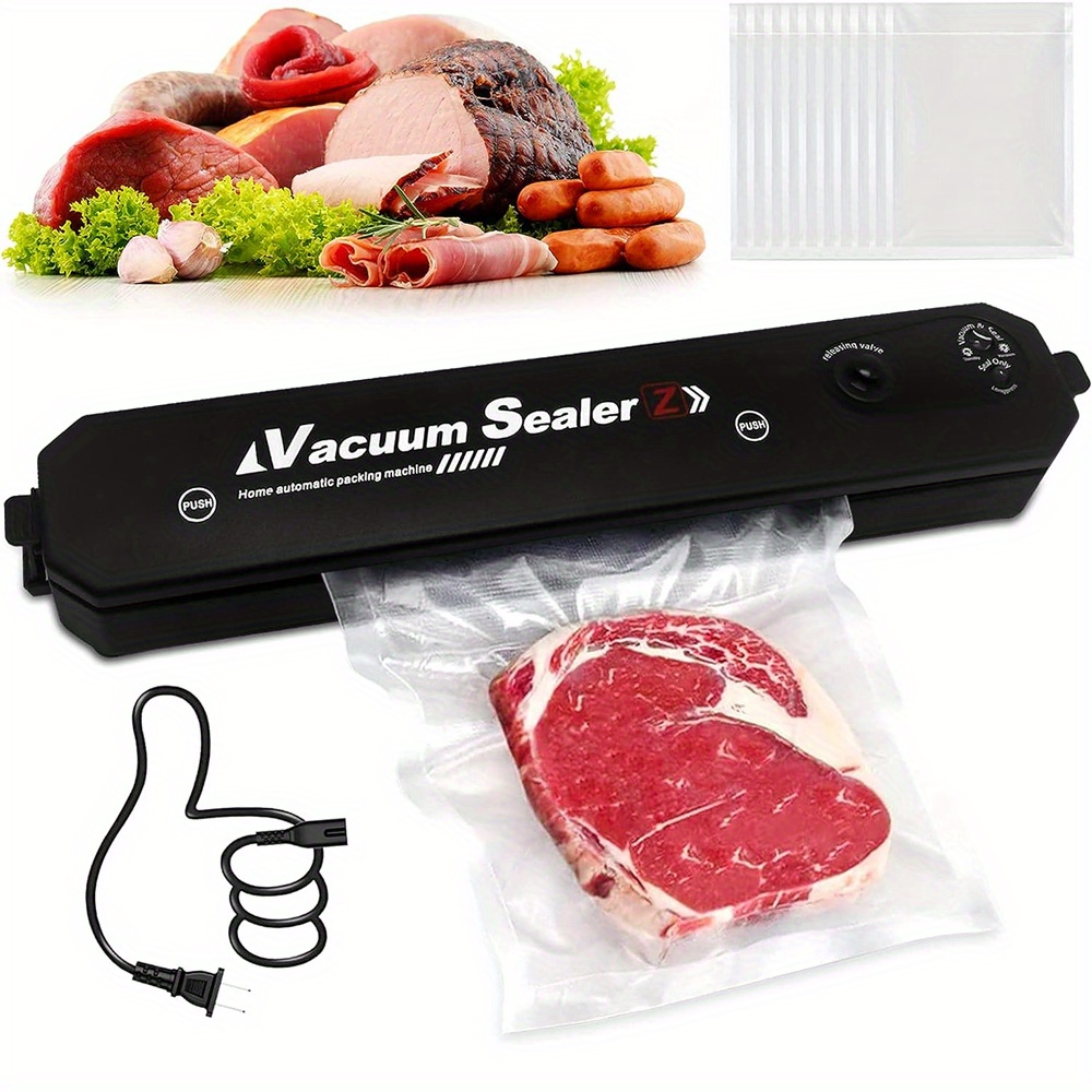 Vacuum Sealer With Bag For Food Storage Air Sealer For Vacuum Low  Temperature Cooking And Food Storage, With Vacuum Seal Bags, Portable Home  Travel Food Storage Seal - Temu