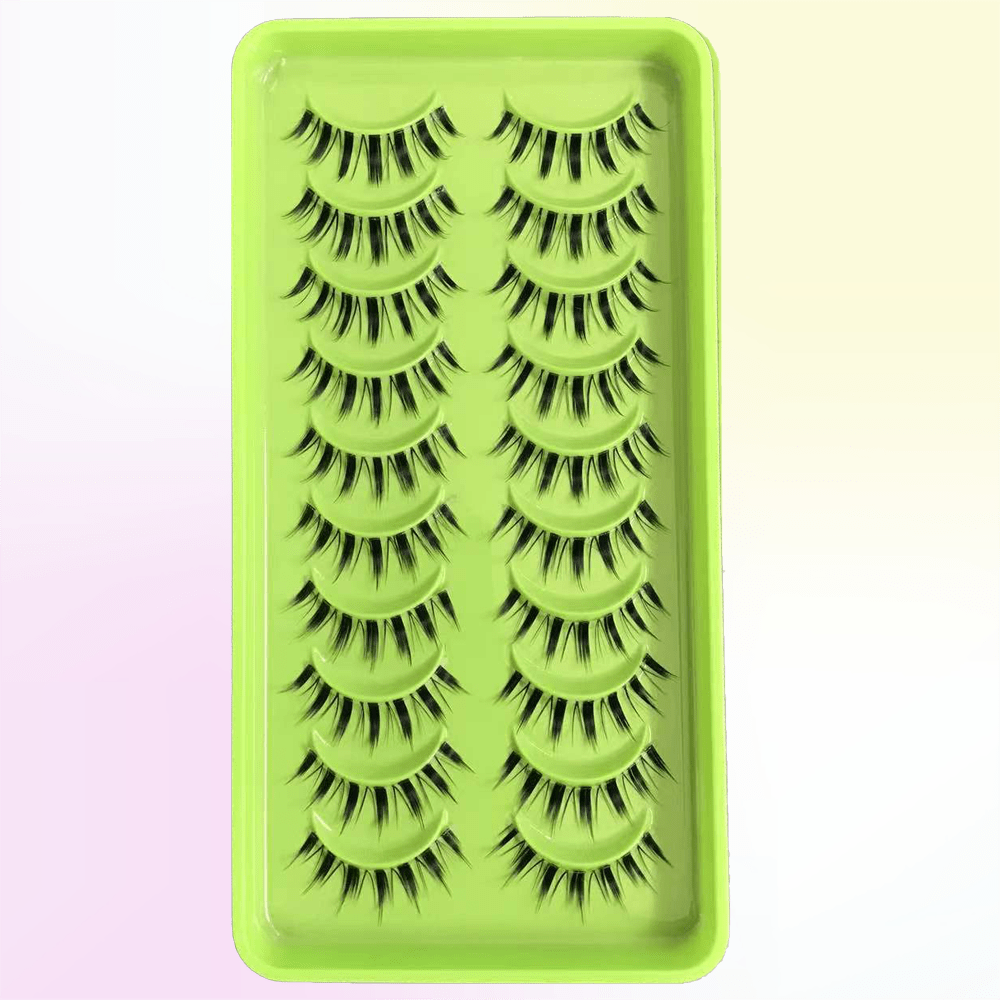 10 Pairs Natural 3D Faux Mink Short False Eyelashes