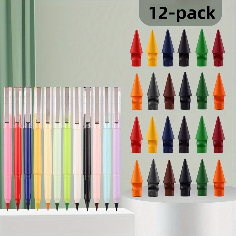 New Style Erasable Color Pencils 12 Colors No Sharpening - Temu