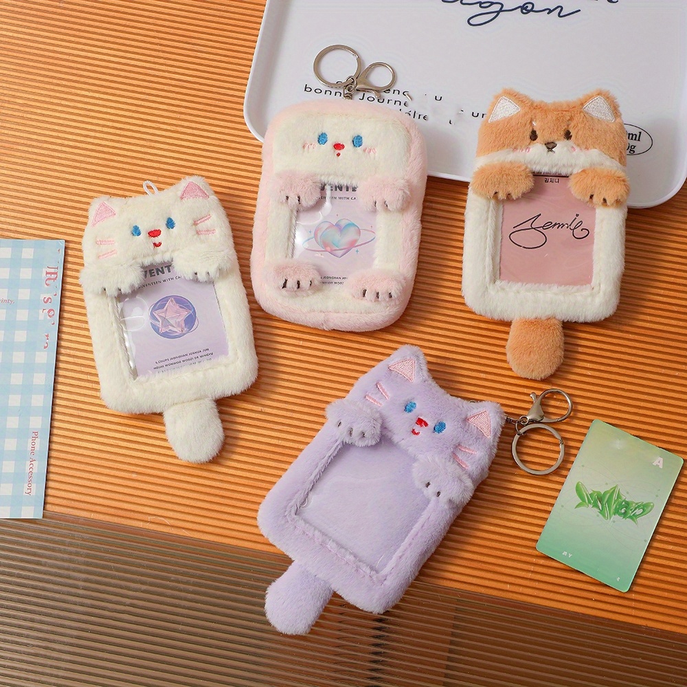 Animal Plush Card Holder For Collecting Id Cards Photos And Temu