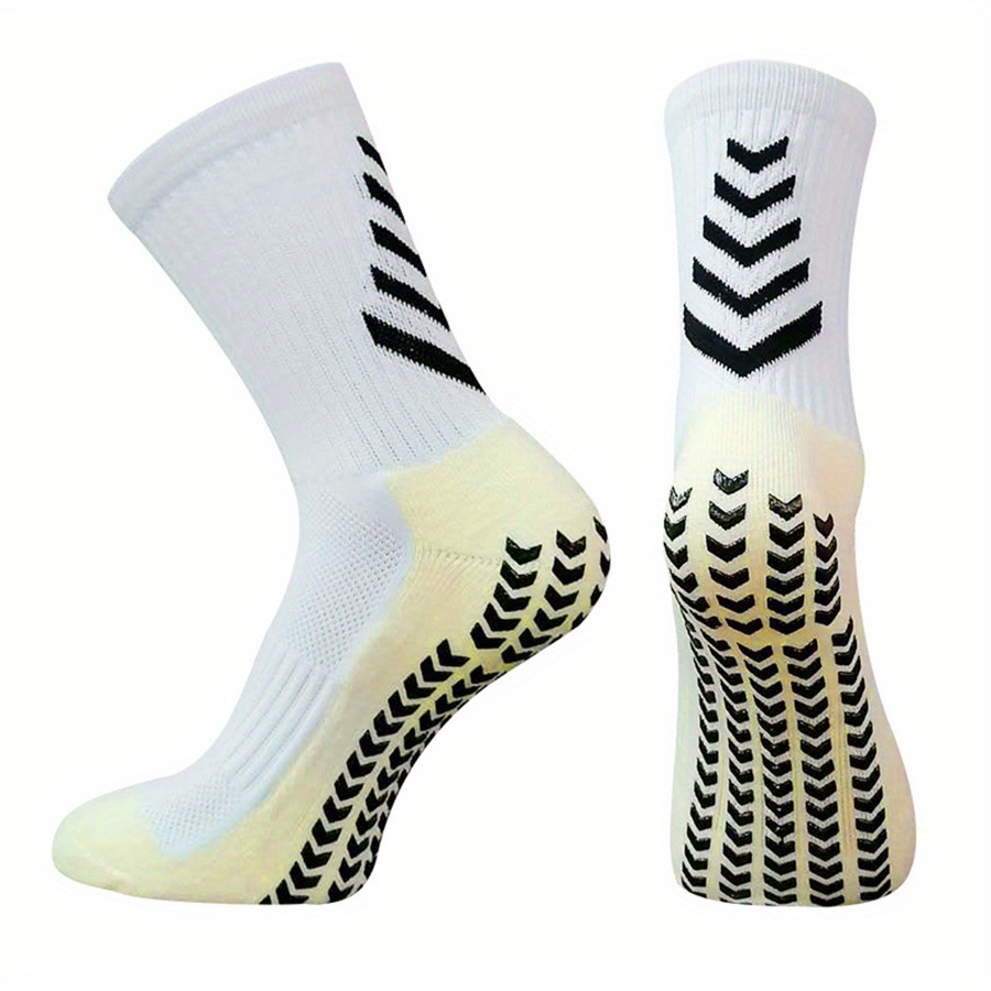 Calcetines de fútbol adidas antideslizantes blancos