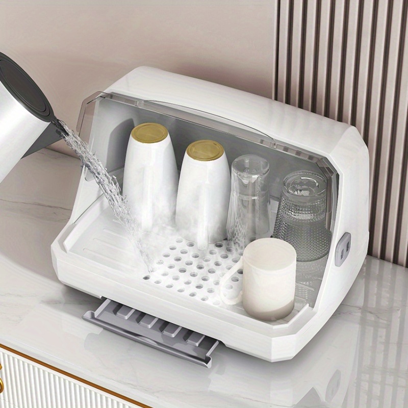 Baby Bottle Drying Rack with Tray White and Grey