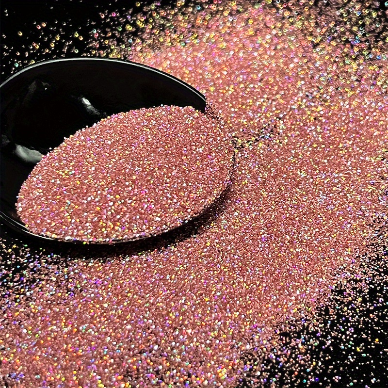 GlitterWarehouse Fine (.008) Holographic Solvent Resistant Cosmetic Grade  Glitter. Great for Makeup, Body Tattoo, Nail Art and More! (10g Jar)… (Rose