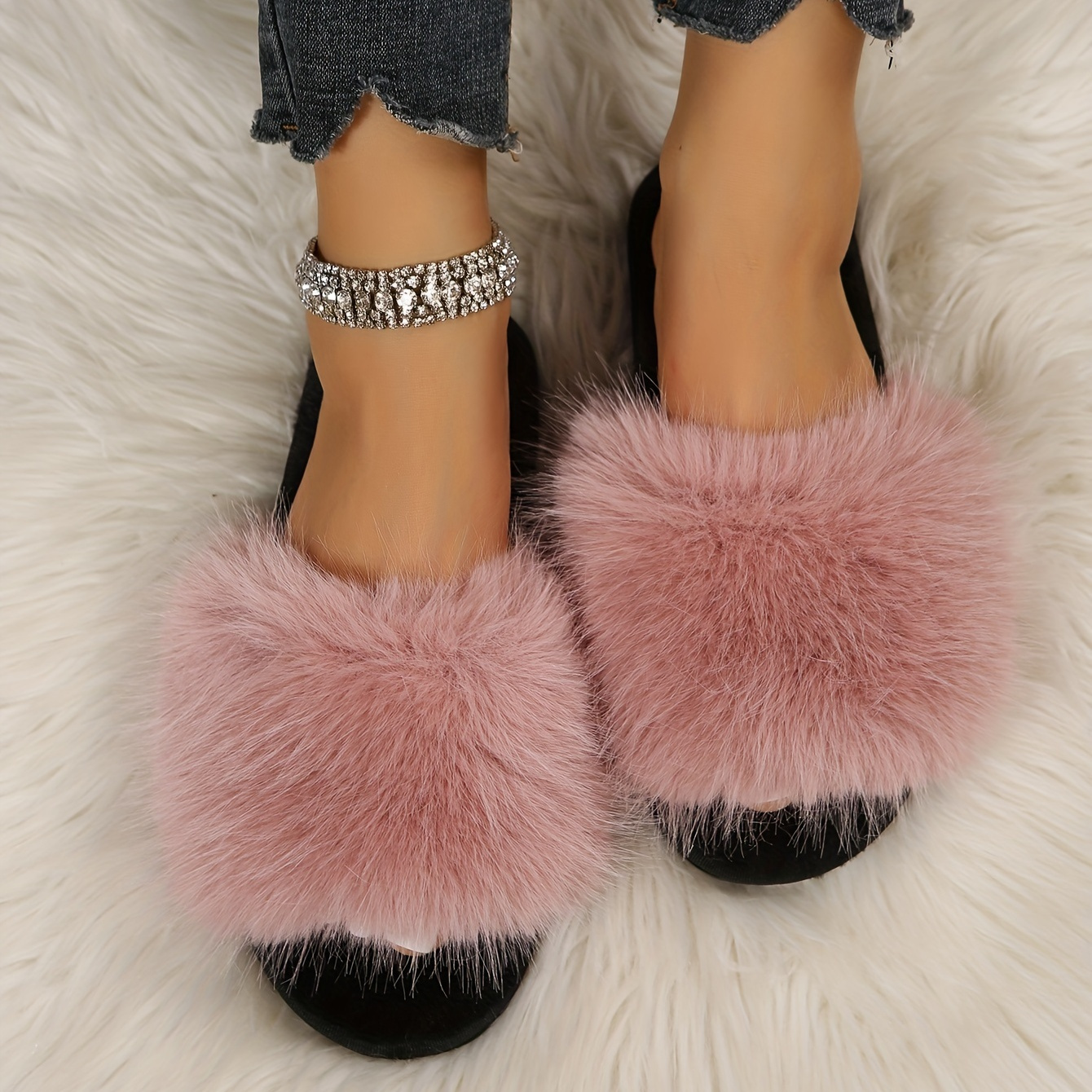 Red hot sale sliders fluffy