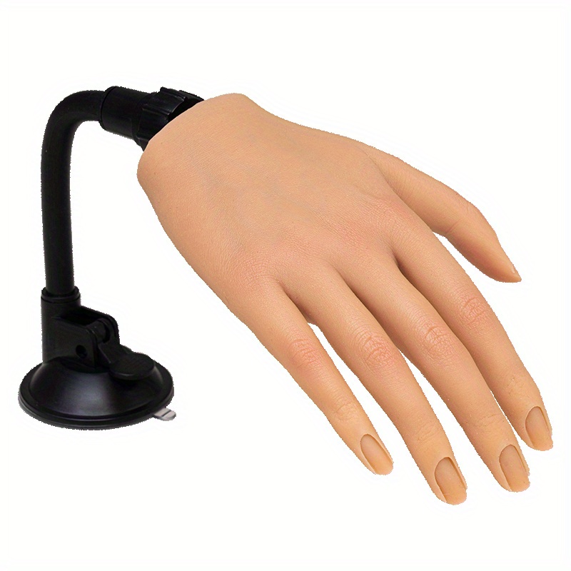 niceeshop(TM) Fleshcolor Flexible Soft Plastic Flectional Mannequin Model  Fake Hand For Nail Art Practice