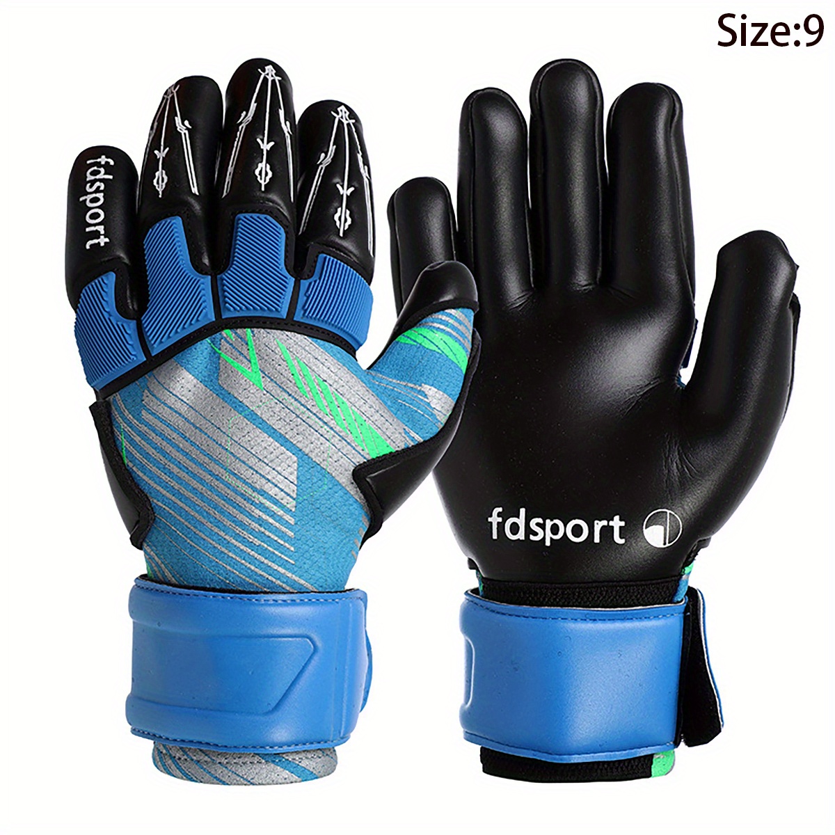  Sportout Youth&Adult Goalie Goalkeeper Gloves,Strong Grip for  The Toughest Saves, with Finger Spines to Give Splendid Protection to  Prevent Injuries,3 Colors (Black, 5) : Sports & Outdoors