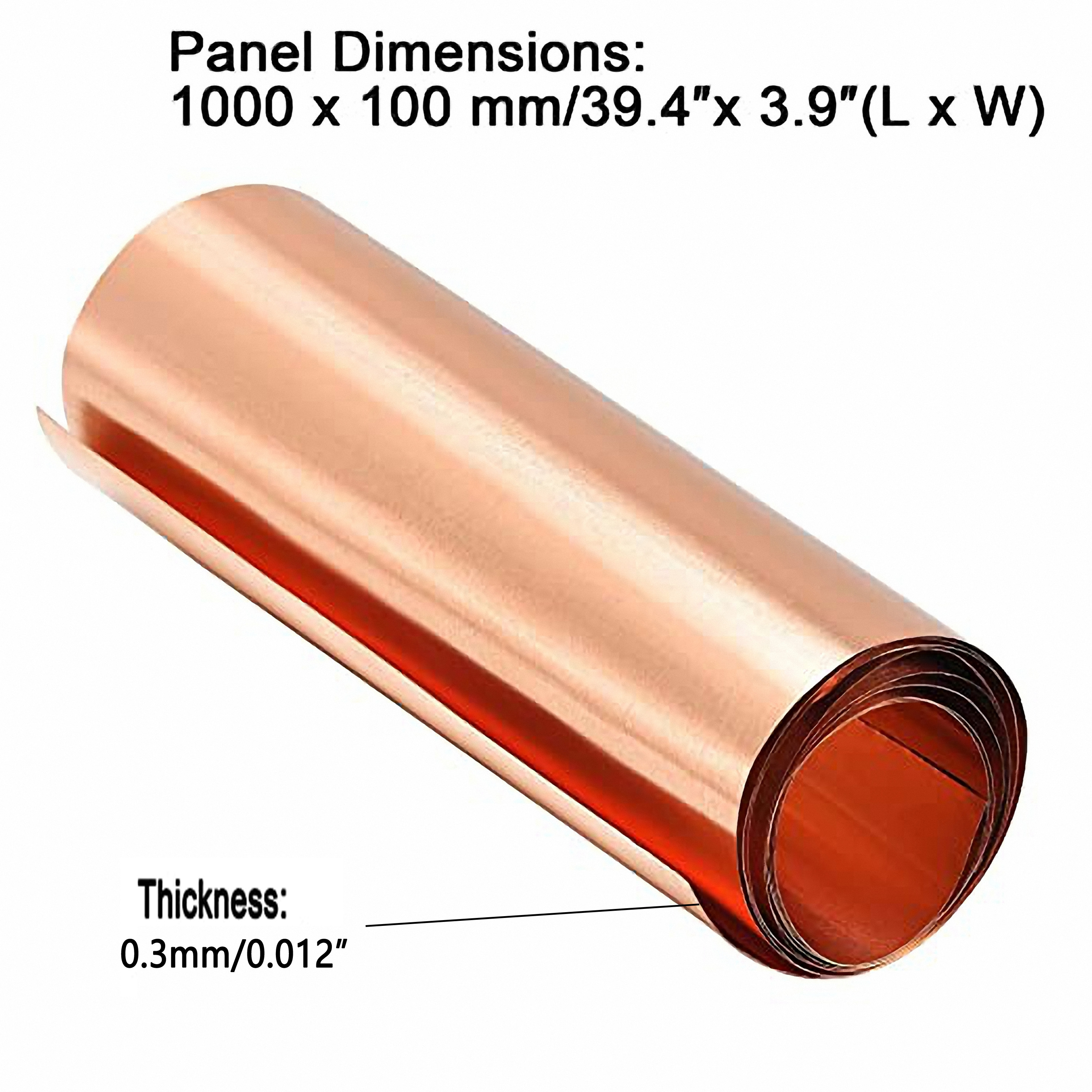 1pc 99.9% Copper Strip, Copper Sheet, Copper Sheet, Outer Skin Of Purple  Copper 0.35mm Copper Strip - Industrial & Commercial - Temu