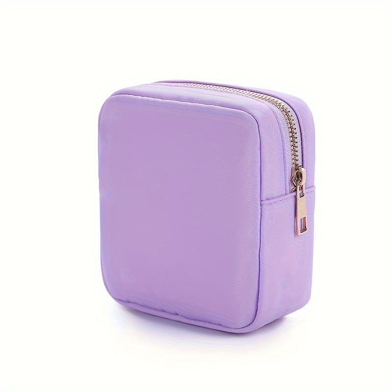 NOS Miffy Lavender Purple Pencil Case Cosemetic Clutch 2 Zipper