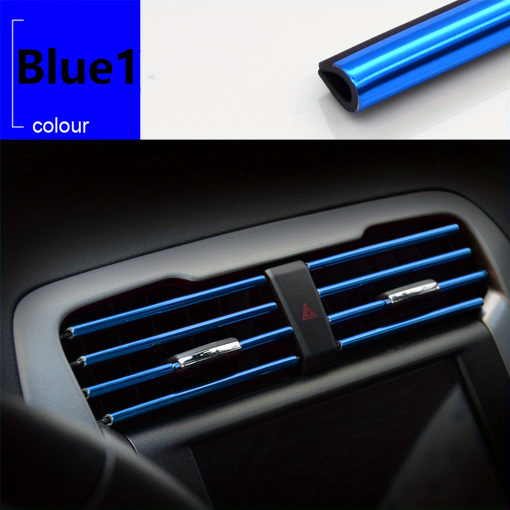 10pcs Car Air Outlet Decorative Strip U-shaped Car Interior Styling