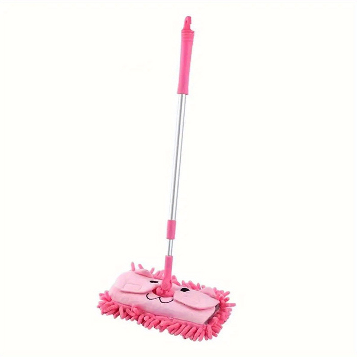 1pc Pink Mop, Cute Polyester Pig Design Mop For Household