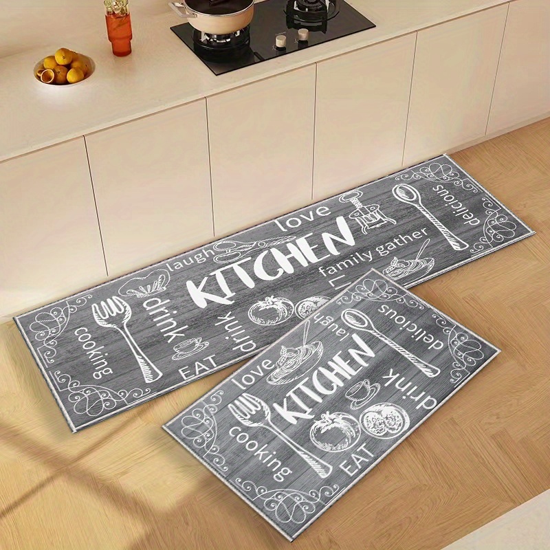 Kitchen Mats 2pcs Set Anti-fatigue Chef Mat Kitchen Rug Waterproof