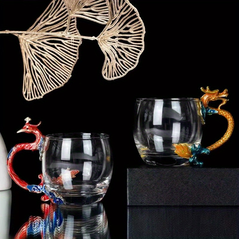 Exquisite Glass Coffee Cup With Spoon And Embossed Butterfly - Temu