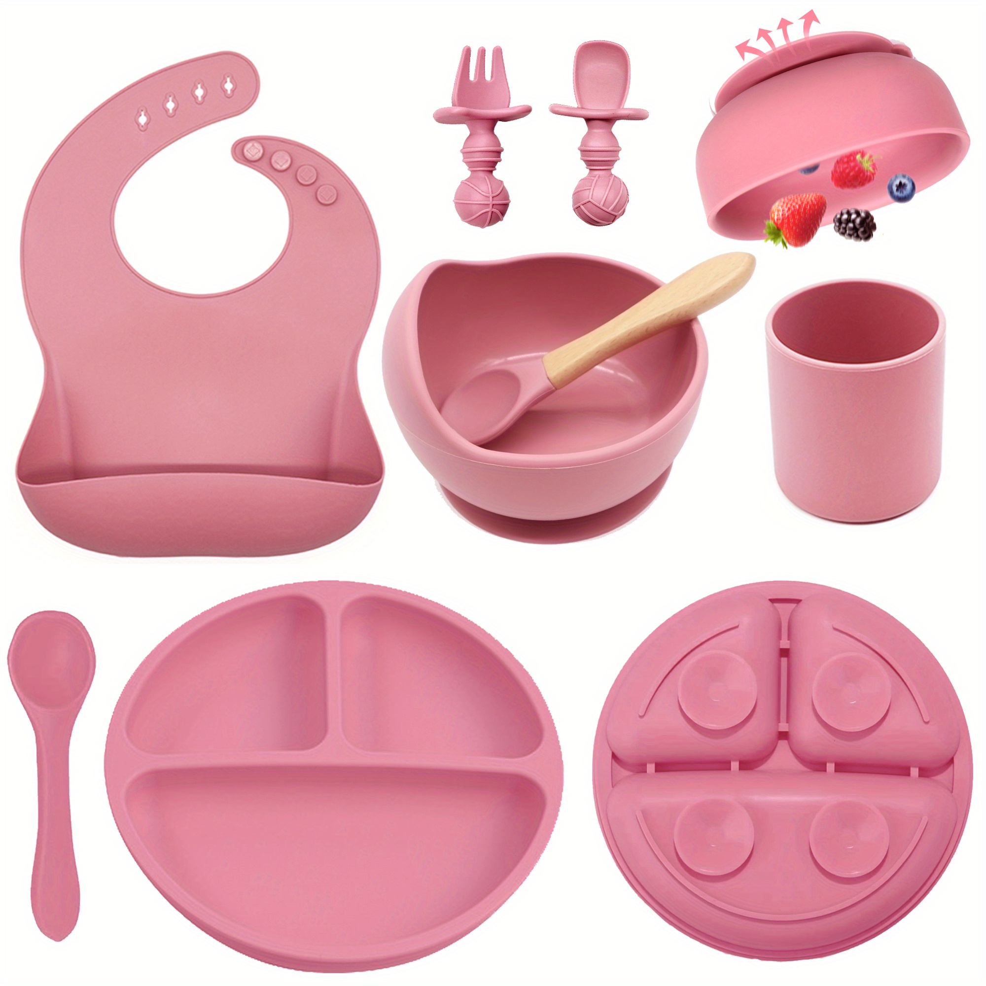 Baby Silicone Cutlery Set Baby Plate Silicone Baby Feeding Set